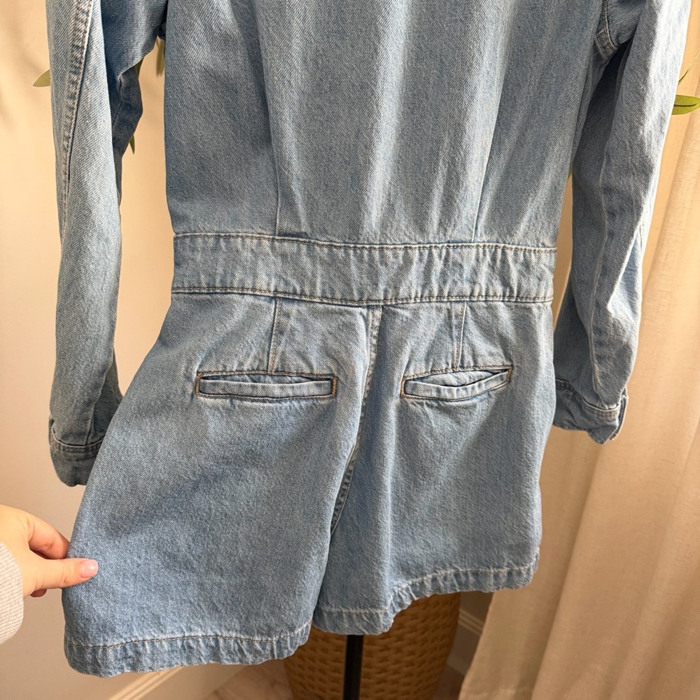 Universal Thread Denim Romper Utility Button Front Size 4 - Picture 7 of 13